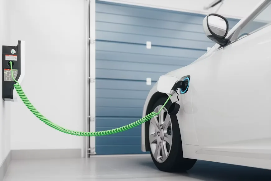 Borne de recharge pour véhicules électriques intégrée sur carport solaire — NONTHON GROUP AVAILABLE